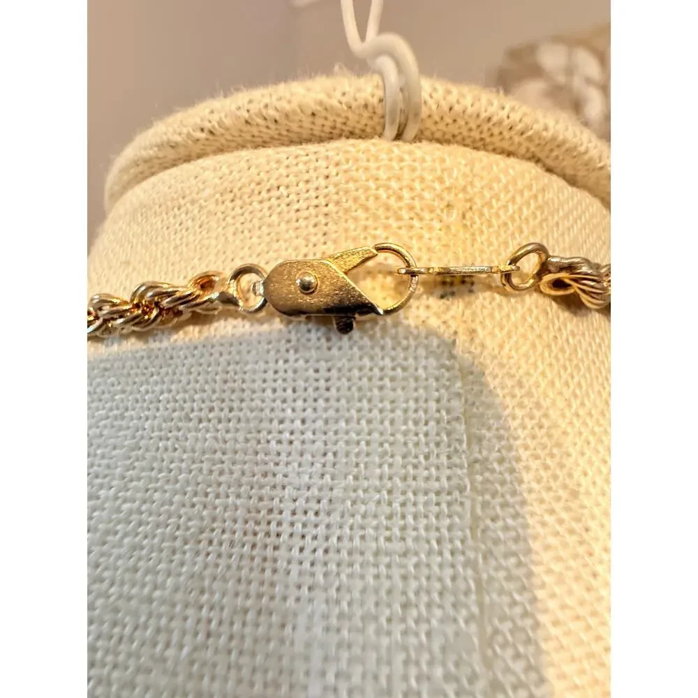 Vintage Sun Pendant Necklace Gold Tone 30” Boho